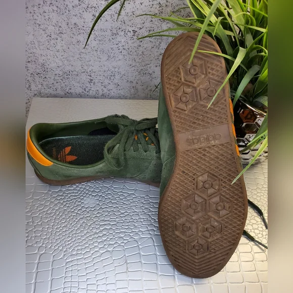 Adidas Men's Inmotile Skateboarding Olive / Orange Miami Hurricanes Sneakers - Picture 9 of 11